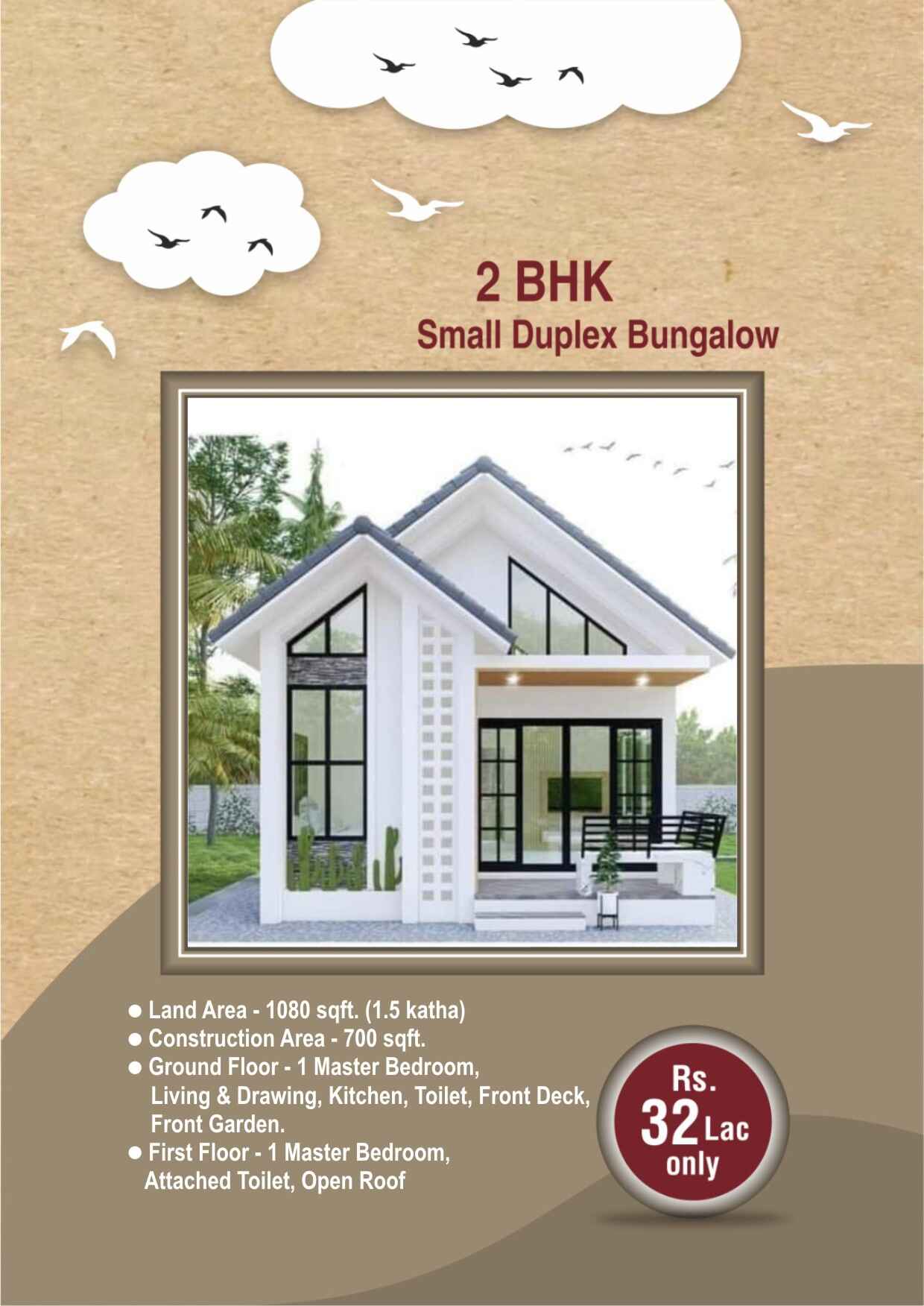 2bhk small duplex bungalow banner in Gitanjali-Gitabitan