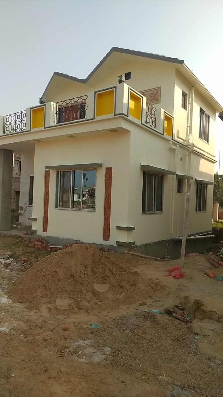 Front view of 2bhk medium duplex bungalow in Gitanjali-Gitabitan site